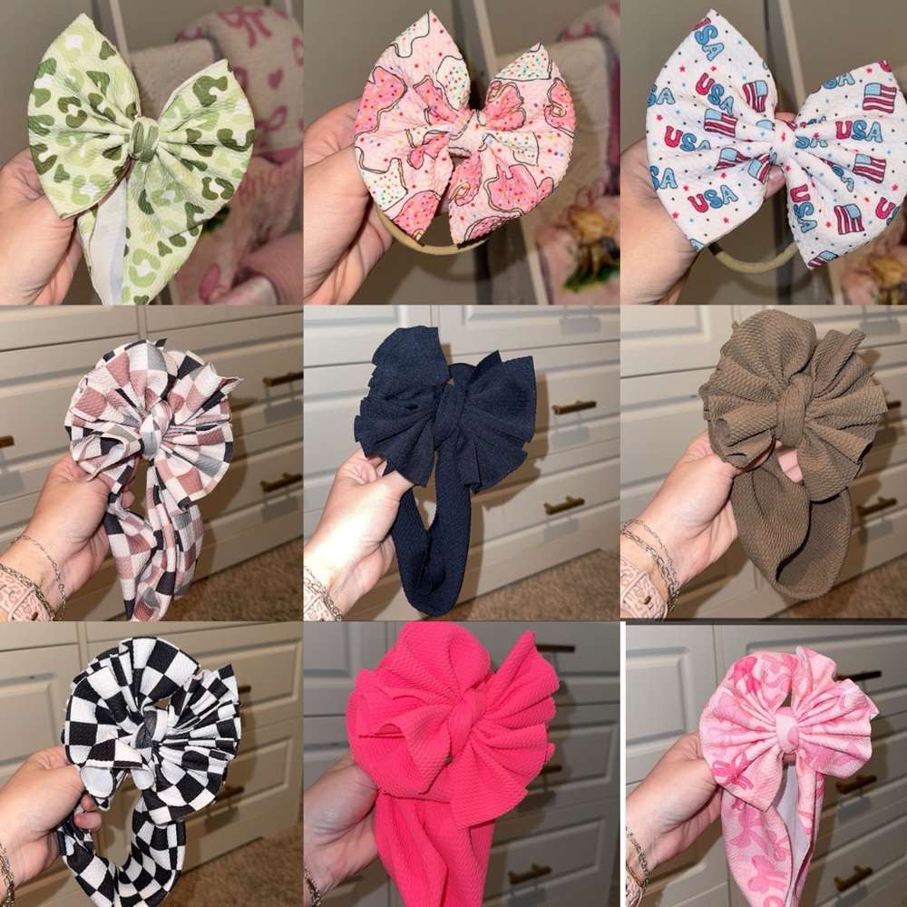 Bundle of headwraps and bows